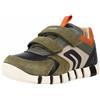 Geox B Iupidoo Boy D, Scarpe da Ginnastica Bimbo 0-24, Navy Red, 18 EU