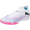 PUMA Future 7 PRO Cage, Soccer Shoe Uomo, White Black-Poison Pink, 42.5 EU