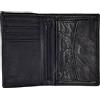 AVIREX Collezione Ontario, Portafoglio Verticale con Portamonete in Pelle Vintage, da Uomo, Colore Nero