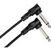 Hosa CFS-112, Guitar Patch Cable, Molded Right-angle to Same, 1 ft
