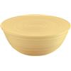 Guzzini - Tierra, Contenitore XL con Coperchio in Plastica Riciclata, Ciotola - Giallo Senape, Ø 30xh13 cm | 5000 cc - 175001206