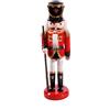 Ciao- Schiaccianoci Natale Soldatino con baionetta (24cm) in legno e tessuto, rosso/nero