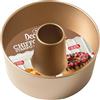 Decora, 0070109 Stampo Gold Line Chiffon Cake Ø 20,5 X 10 cm, Ideale per Preparare la Chiffon Cake Con Base Piatta Removibile per Dolci Classici a Forma di Fiore, In Robusto Metallo Antiaderente