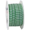 Präsent - Vichy Nastro metallico verde-bianco 10 mm di larghezza, 20 m di lunghezza