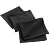 douceur d'intérieur, 3 Tovaglioli (40 X 40 Cm) Mistral Nero, Cotone Riciclato