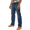 Enzo- Jeans da uomo a gamba dritta, vestibilità regolare, pantaloni in denim, con cerniera. Lavaggio scuro. W32 / L30