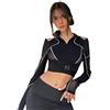 Skateboard Frog Maglietta Donna Goth Camicie Polo Manica Lunga y2k Sexy Crop Tops Abbigliamento