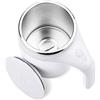 FOVNOT Tazza auto-commovente, automatica magnetica per caffè, caffè, latte, tè, cioccolata calda (bianco)