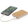 Power bank 5000 mah tascabile sughero e paglia di grano personalizzato Branden 5000 mAh personalizzate o neutre