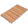CASTELMERLINO 82 Tappeto Bagno Avvolgibile in Legno di Larice Naturale Profilo Semitondo cm 45 x 75