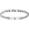 Maserati Jewels Bracciale Uomo in Acciaio, IP blu - JM222AVD05, Lunghezza 22 cm, Idea regalo per Papà, Fidanzato, Amico