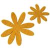 Set da 2 Fiori in Feltro colore Giallo