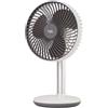 Fakir Twister Prestige TVC 14 - Ventilatore da tavolo silenzioso a batteria con porta USB, ventilatore senza fili e 4 livelli di velocità, 12 ore di durata della batteria, bianco, 45 Watt