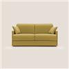 Divani.Store Evans Divano letto matrimoniale in tessuto impermeabile T13 giallo 149 cm (mat. 120x197)