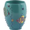 Gedy Dori - Portaspazzolini, in resina, colore: turchese, 8,5 x 8,5 x 10,5 cm