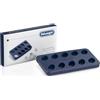 De'Longhi Ice Tray, Stampo per Ghiaccio, A forma di Chicchi di Caffè, Ideale per Caffè Gelato, Stampo con 10 Scompartimenti per Cubetti a forma di Chicco, Silicone