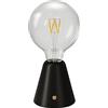 creative cables - Lampada portatile ricaricabile Cabless01 con lampadina globo G125 - Con lampadina, Nero