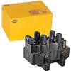 HELLA 5DA 193 175-421 Bobina d'accensione - 12V - 4a... poli - Bobina d'accensione blocco - avvitato