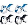 tuuli Accessories Summer Clips Mollette Spiaggia Asciugamano Sdraio Bagno Bucato Passeggino Accessori (2X Nero + 2X Pesce)