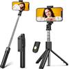 NASHnal Selfie Stick Treppiede 3 in 1 Telecomando Espandibile Monopiede Supporto Del Telefono Mobile Per iPhone 14 13 12 Samsung Huawei iOS e Android