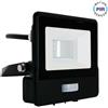 V-TAC FARO LED NERO 10W BIANCO FREDDO CON CHIP SAMSUNG E SENSORE DI MOVIMENTO CAVO 1M VT-118S-LED20282