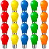Belaufe Lampadine colorate a LED E27 3W, Lampadine LED colorate E27, Lampadina LED decorativa per esterni, 220V AC, colori misti Rosso Verde Blu Giallo Arancio, Plastica, confezione da 20
