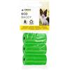 Croci - Sacchetti ecologici degradabili per bisogni dei Cani, 3 Rotoli x 20 Sacchetti, Totale 60 Sacchetti igienici per Escrementi, Resistenti Anti Rottura, Strappo Facile, Colore Verde