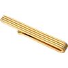 Kuzzoi Fermacravatta da uomo con struttura scanalata, fermacravatta (5 mm) lucidato per cravatte normali, gioielli per cravatte da uomo dal look casual, standard, argento sterling, Senza gemme