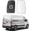 JinsenTGG Vetro a Specchio Sostituzione per Renault Master 2010-2021, Sostituzione per Opel Movano 2010-2023, Specchio Esterno Regolabile Adatto Compatibile with Nissan NV400, Lente di Retromarcia (Giusto)