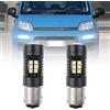 NSLUMO COPPIA LUCI DIURNE DRL 21 LED P21W BAY15D CANBUS per FIAT PANDA 3° 2012-2022 6000K NO ERRORE Luci di marcia diurna Drl