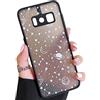 ZTOFERA Compatibile con Samsung Galaxy S8, motivo pianeta cielo stella, custodia protettiva traslucida smerigliata rigida in policarbonato posteriore antiurto in silicone per Samsung Galaxy S8, cielo