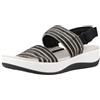 Clarks Arla Stroll, Sandali Donna, Black, 39 EU
