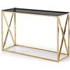 Menzzo Sydney Uffici e console, Vetro, Oro, 131