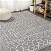 JONATHAN Y MOH101C-8 Hype marocchino Boho Vintage Diamond Indoor Area tappeto, bohémien, sud -ovest, pulizia casual facile, camera da letto, soggiorno, non spargimento, grigio/avorio, 240 cm X 300 cm