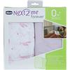 chicco Set di 2 lenzuola con angoli per Next2me Forever, Pink Ballet