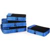 Amazon Essentials, Set di 4 Packing Cube, Accessori da Viaggio, Organizer per Bagagli con Doppia Cerniera, Parte Superiore in Rete, Poliestere, 2 Medium/2 Large, Blu (in Precedenza Amazon Basics)