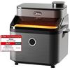 Midea DualTaste MF-CY75AB - Friggitrice ad aria calda 7L, con finestra di visualizzazione, modalità succosa e croccante, 8 programmi, cottura, barbecue, scongelamento, 40 - 200 °C, timer da 12 ore,