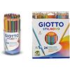 Giotto Stilnovo 516500 Set Matite Colorate 84 Assortiti & Stilnovo Pastelli Colorati In Astuccio 24 Colori