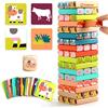 TOP BRIGHT Giochi da tavolo per bambini di 3 4 5 anni regali per ragazze giocattoli educativi età 3 4 anni, blocco impilabile in legno torre gioco per bambini dai 3 agli 8 anni giocattolo di