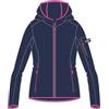 CMP - Giacca in Knit-Tech da Bambini con Cappuccio Fisso, Blue-Fuxia, 98