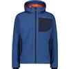 CMP - Giacca in Softshell da Uomo con Cappuccio Removibile, Bluestone, 58