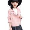 LSERVER Bambina Giacca Biker Cuoio Ragazza Semipelle Giacche Biker da Moda, Rosa, 11-12 Anni (Etichetta: 170 cm)