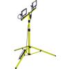 Luceco Treppiede LED a Doppia Testa da Lavoro, Sottile, Regolabile, Multiposizione, Pieghevole, Cavo da 3m, Resistente alle Intemperie, Nero/Verde, IP65, 2 × 20W, 3200lm, 5000K, EFLDTT20B50