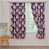 Dreams & Drapes Kirsten - Coppia di tende plissettate a matita con fermatenda, 168 x 183 cm, colore: rosa/blu