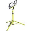 Luceco Treppiede LED a Doppia Testa da Lavoro, Sottile, Regolabile, Multiposizione, Pieghevole, Cavo da 3m, Resistente alle Intemperie, Nero/Verde, IP65, 2 × 30W, 4800lm, 5000K, EFLDTT30B50