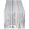 DII Collezione di runner da tavolo a righe intrecciate, 15 x 72 (15 x 77, frangia inclusa), grigio freddo