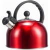 ACTIV CUISINE Bollitore a induzione da 2,5L Bollitore fischiante Teiere in acciaio inox per stufe a tutto fuoco (Rosso)