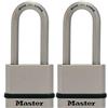 Master Lock M530XTLHCCSEN Solido Acciaio con Chiave uguale lucchetti, Argento, 2 count (Pack of 1)