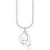 Thomas Sabo Collana con lettera Q, in argento Sterling 925, Argento, KE2026-001-21