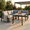 MIlani Home BORA - salotto angolare in alluminio con tavolino
